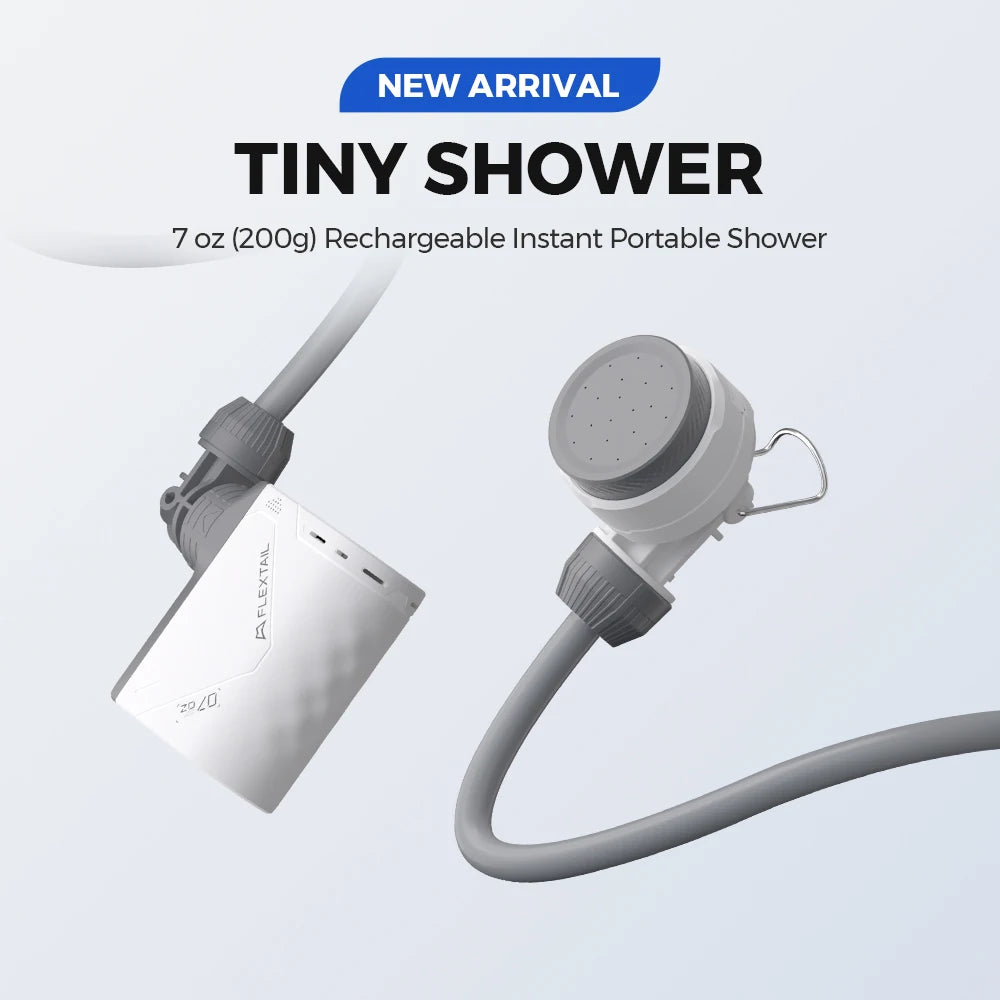 FLEXTAILGEAR Outdoor Camping TINY SHOWER IPX7 Waterproof Portable Electric Shower Pump for Outdoor and Home Cleaning
