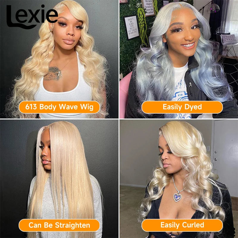 Blonde 613 Lace Front Wigs 13x6 HD Lace Wig Human Hair 13x4 Lace Frontal Wig Brazilian Body Wave Remy Hair Extensions For Women