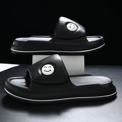 Men's Home Slippers Thick Soles Soft Slide Comfortable Indoor and Outdoor Slippers Solid Color Simple Daily Shoes