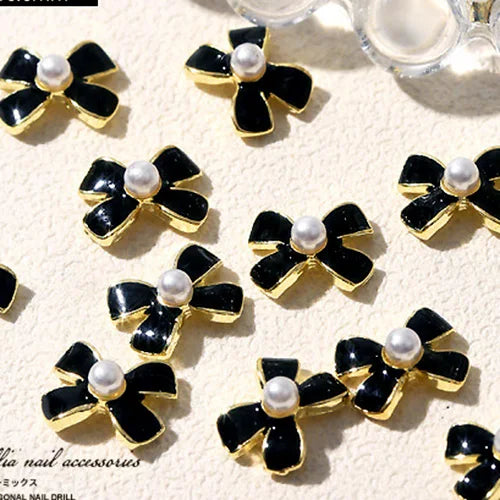 10Pcs Ballet Dance Shoes 3D Nail Charms 8mm Pink Metal Dance Shoes Ribbon Nail Art DIY Kawaii Ballet Bows Manicure Supplies &*&