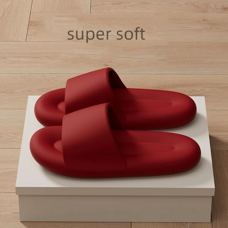 Men's Women's Soft Sole Pillow Slippers Lightweight Open Toe Non Slip EVA Sandals Indoor Outdoor Quick Drying Bathroom Shoes