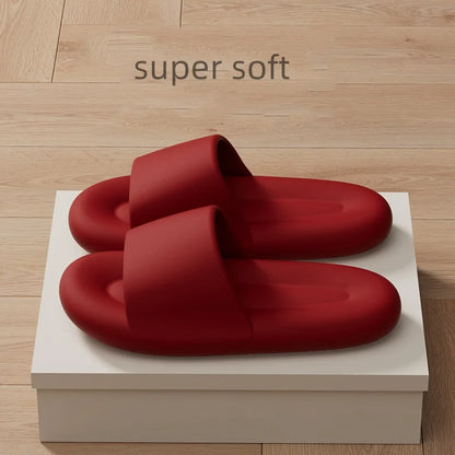 Men's Women's Soft Sole Pillow Slippers Lightweight Open Toe Non Slip EVA Sandals Indoor Outdoor Quick Drying Bathroom Shoes