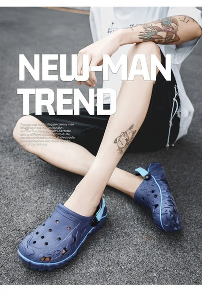 2025     Summer Men Sandals Hot sell Outdoor Garden Clogs Hole Shoes Male Casual Shoes Water Shoes Comfort Home Soft Slippers