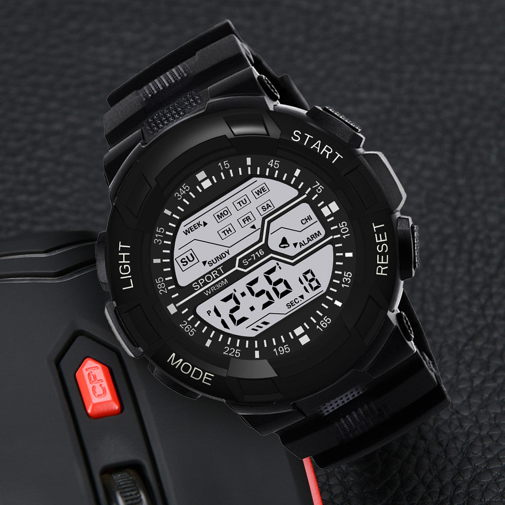 Multifunction Men's Sports Watch Led Digital Watch Big Dial  Luminous Men Sport Watch Luminous Electronic Watch