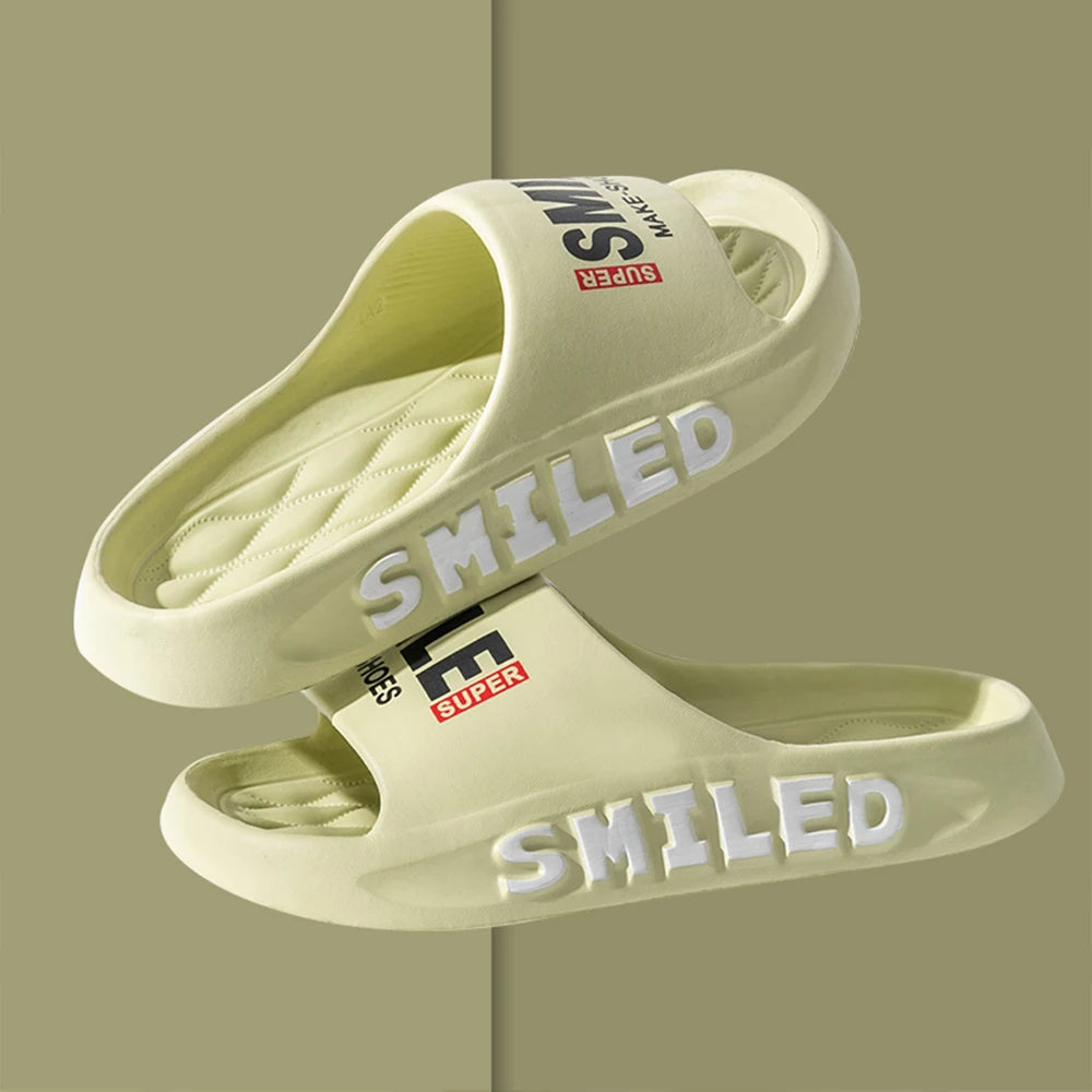 ZHIDA Summer Men Slippers Outer Wear Beach Sports Sandals Home Bathing Cool Slippers EVA Outsole Slides Soft Thick Sole Sandals