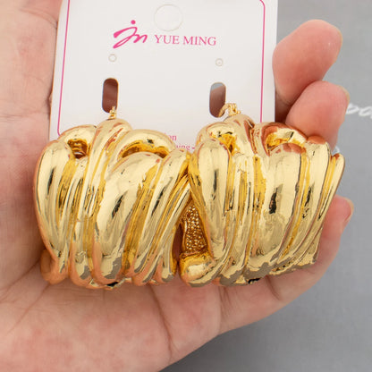 Large Earrings for African American 18k Gold Plated Jewelry Fashion Beautiful Dubai Women Hoope Earring Wholesale