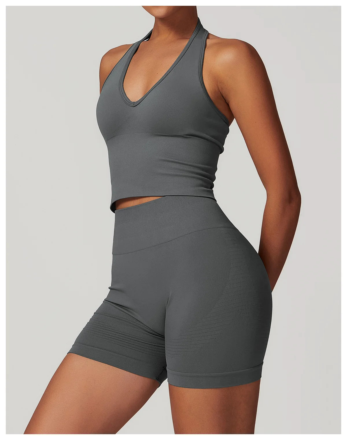 Hanging Neck Bra Sports Bra Seamless Sports Underwear Bra Open Back Fitness Yoga Top Bras Support Women Workout Gym Crop Top