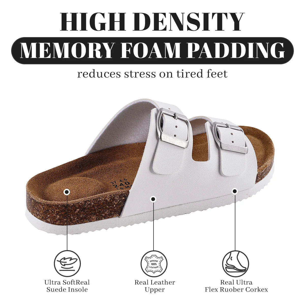 SUFU New Summer Women's Slippers Fashion Birkenstocks Women Cork Slipper Casual Beach Double Buckle Non-slip Slides