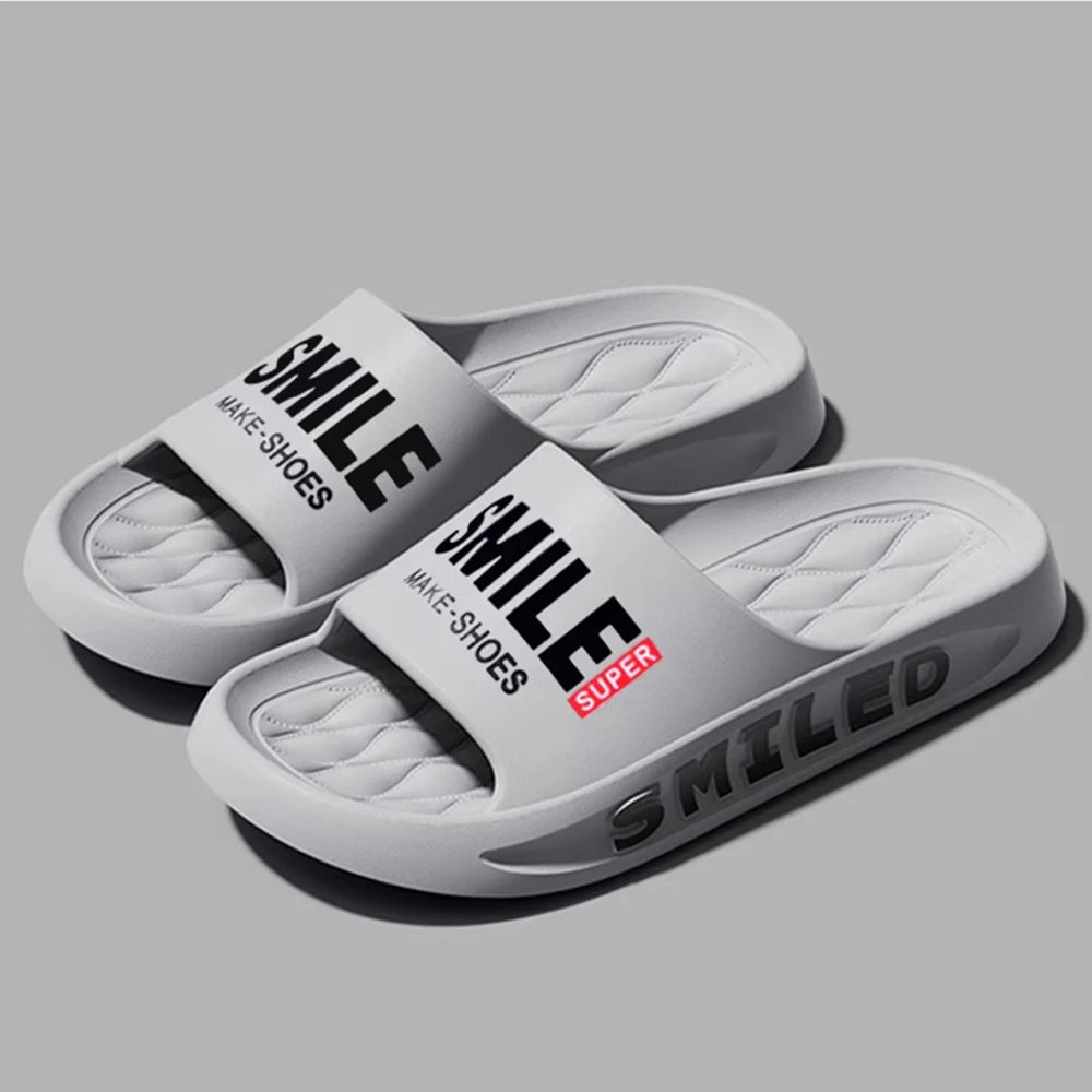 ZHIDA Summer Men Slippers Outer Wear Beach Sports Sandals Home Bathing Cool Slippers EVA Outsole Slides Soft Thick Sole Sandals