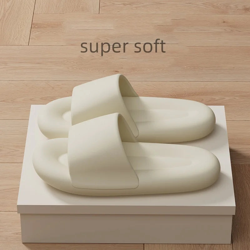 Men's Women's Soft Sole Pillow Slippers Lightweight Open Toe Non Slip EVA Sandals Indoor Outdoor Quick Drying Bathroom Shoes