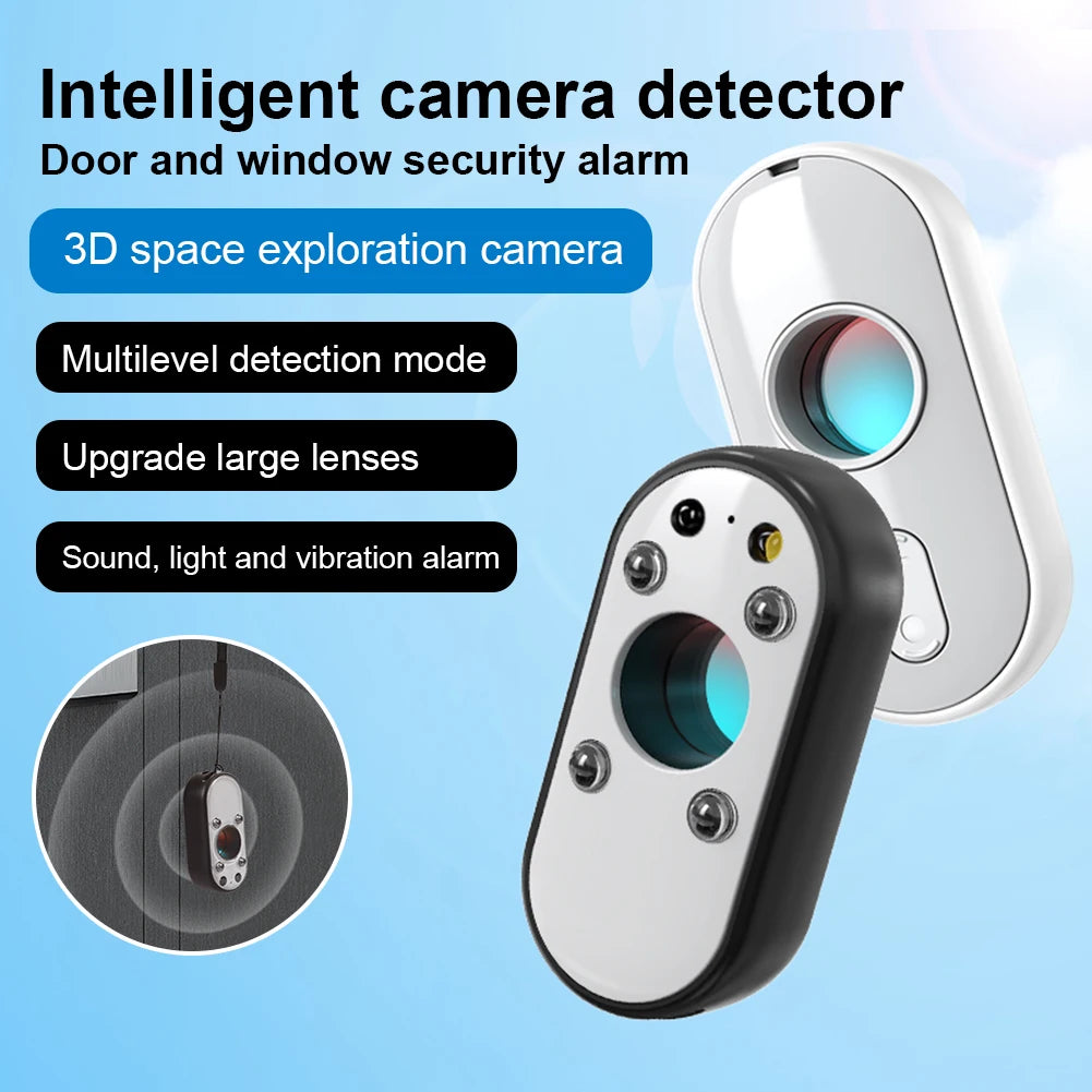 Camera Detector Portable Hidden Devices Camera Bug Detector Security Protection Infrared Camera Finder for Travel Office Hotel