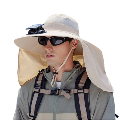 Solar-Powered Outdoor Cooling Fan Hat with Adjustable Brim - UV Protection Sun Cap for Fishing, Hiking & Summer Travel