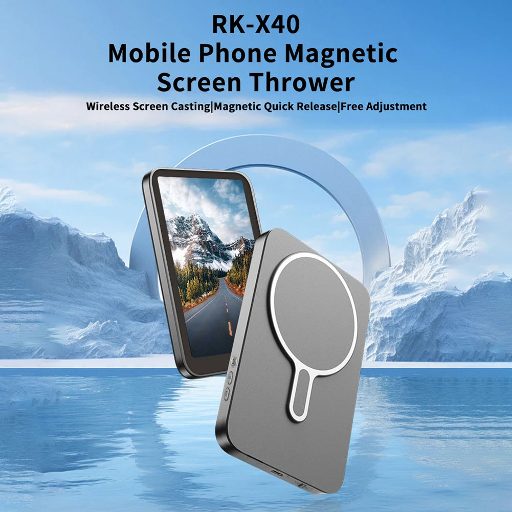 Selfie Monitor Screen with Remote Control Rear Camera Screen Wireless Connection Magnetic Mount Back Screen for Vlog Live Stream