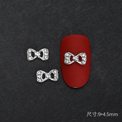 10Pcs Ballet Dance Shoes 3D Nail Charms 8mm Pink Metal Dance Shoes Ribbon Nail Art DIY Kawaii Ballet Bows Manicure Supplies &*&