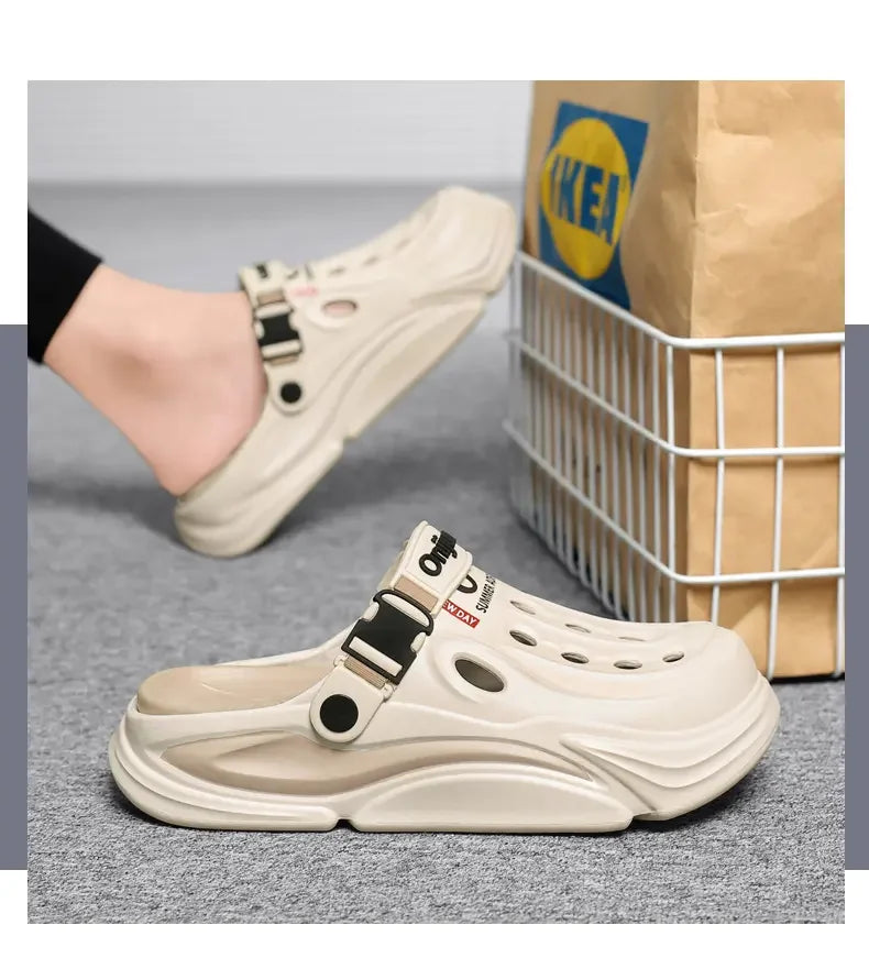 Men Summer Massage Slippers Outdoor Beach Sandals Women Soft Clogs Garden Bottom Indoor Flip Flops Male Sandals Casual Shoes