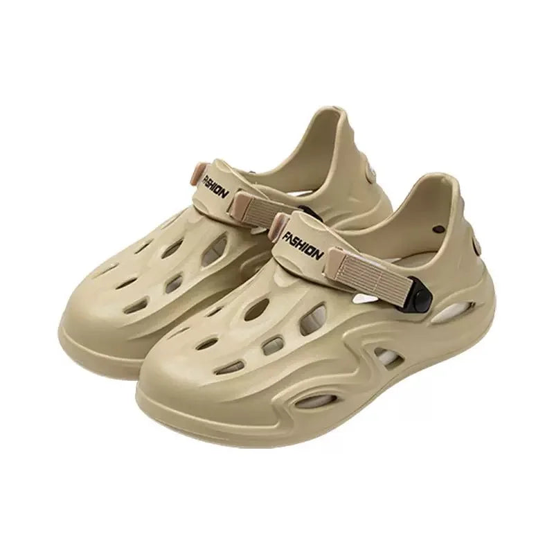 Summer Eva Commuting Slides Clogs Men's Slippers Sandals Beach Water Shoes Trendy Flip Flops Male Slipper Camping Driving