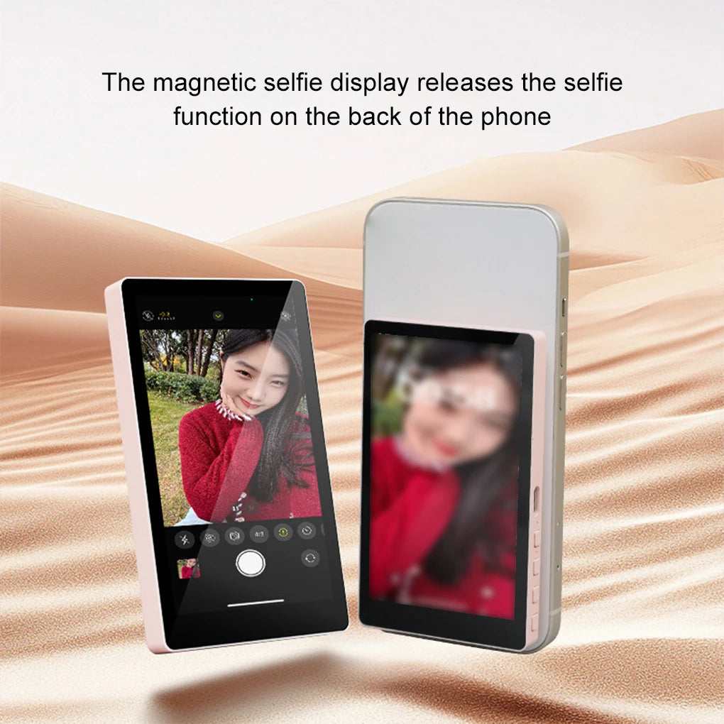 Smartphone Wireless Magnetic Monitor Screen Phone Rear Camera For Vlog Live Stream Video Recording for iPhone Android phone