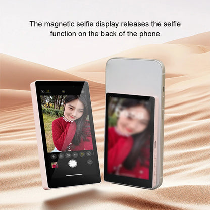 Smartphone Wireless Magnetic Monitor Screen Phone Rear Camera For Vlog Live Stream Video Recording for iPhone Android phone