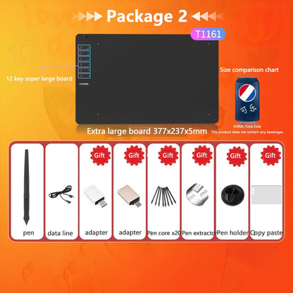 Graphics Drawing Tablet Digital Pen Pad Writing Drawing Board For Android Phone Windows Mac Laptop For Painting Designing Course