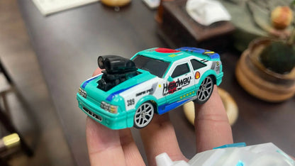 New English 2.4GHZ Mini Desktop Remote Control Car Alloy Car Speed Drift Children's RC Remote Control Toy Car Gift