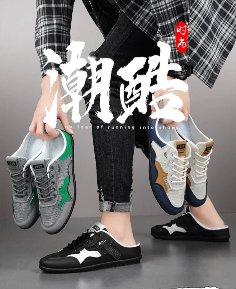 Summer Man Casual Half Slippers Breathable Soft-soled Support Leisure Flats Shoes Outdoor Light No Slip Men Sneakers Sandals 슬리퍼