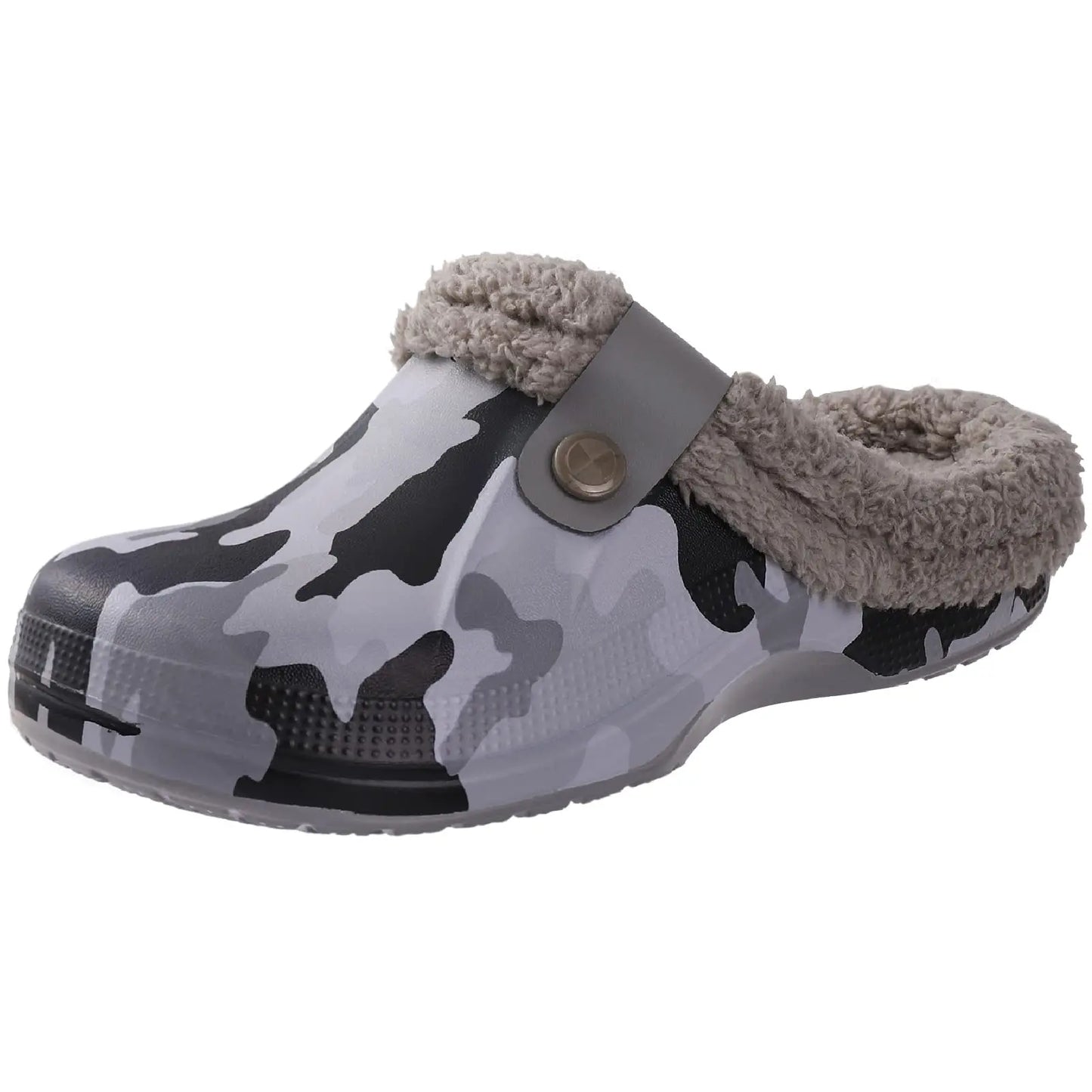 Fashion Men Cotton Slippers Winter Women Men Short Plush Slippers Casual Waterproof Garden Men Shoes New Fur Furry Cotton Shoes