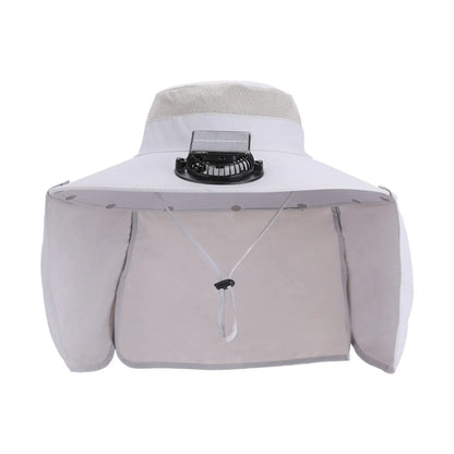 Solar-Powered Outdoor Cooling Fan Hat with Adjustable Brim - UV Protection Sun Cap for Fishing, Hiking & Summer Travel