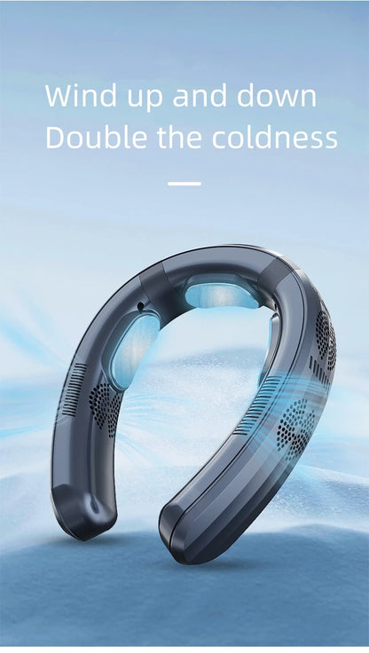 2025 New Wearable Air Conditioner USB Rechargeable Portable 3 Refrigeration Hanging Neck Fan Mute 6000mAh Outdoor Summer Cooler