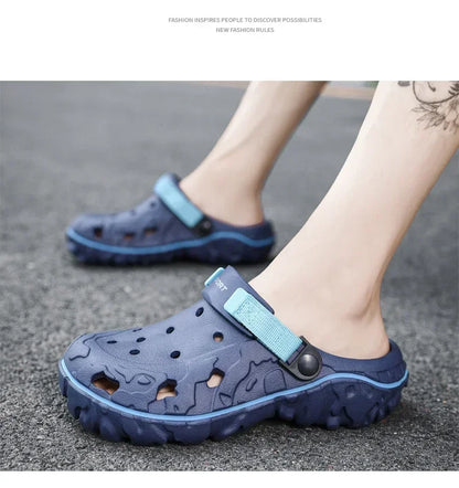 2025     Summer Men Sandals Hot sell Outdoor Garden Clogs Hole Shoes Male Casual Shoes Water Shoes Comfort Home Soft Slippers
