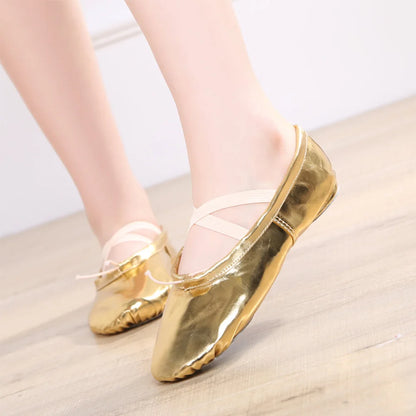 Princess Shining Girls Ballet Shoes Soft Sole Ballet Dance Slippers Ladies Ballerina Ballet Shoes Women Gymnastics Dance Shoes