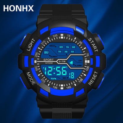 Multifunction Men's Sports Watch Led Digital Watch Big Dial  Luminous Men Sport Watch Luminous Electronic Watch