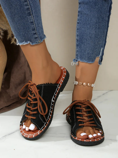 Women Slippers Casual Beach Holiday Slippers Summer Fashion Outdoor Flat Shoes Open Toe Sandals Slides Women Zapatos De Mujer