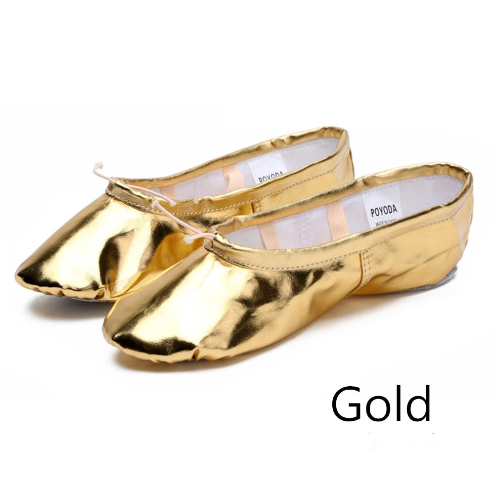 Princess Shining Girls Ballet Shoes Soft Sole Ballet Dance Slippers Ladies Ballerina Ballet Shoes Women Gymnastics Dance Shoes