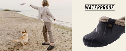 Fashion Men Cotton Slippers Winter Women Men Short Plush Slippers Casual Waterproof Garden Men Shoes New Fur Furry Cotton Shoes