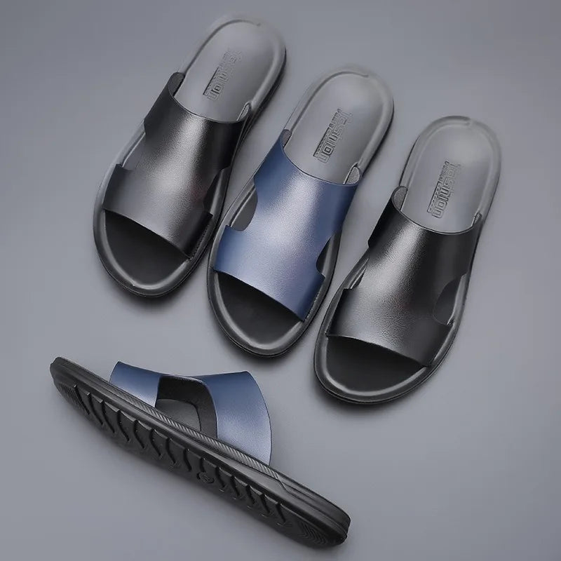 Slippers Outdoor Summer Wear-resistant Anti-slip Joker Trend Soft-soled Men's Casual Shoes.