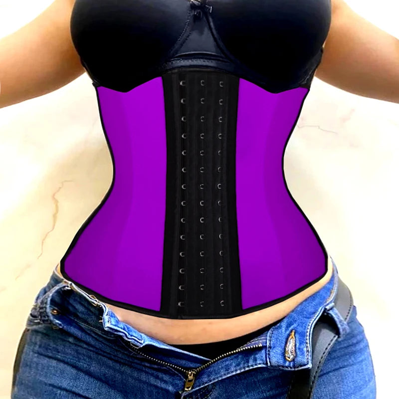 AfruliA Fajas Colombians Girdles Latex Waist Trainer Long Torso Corset Shapewear Slimming Belly Sheath Body Shaper 9 Steel Bones