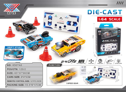New English 2.4GHZ Mini Desktop Remote Control Car Alloy Car Speed Drift Children's RC Remote Control Toy Car Gift