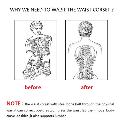 AfruliA Fajas Colombians Girdles Latex Waist Trainer Long Torso Corset Shapewear Slimming Belly Sheath Body Shaper 9 Steel Bones