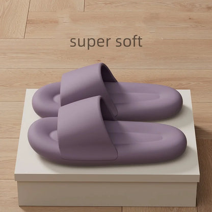 Men's Women's Soft Sole Pillow Slippers Lightweight Open Toe Non Slip EVA Sandals Indoor Outdoor Quick Drying Bathroom Shoes