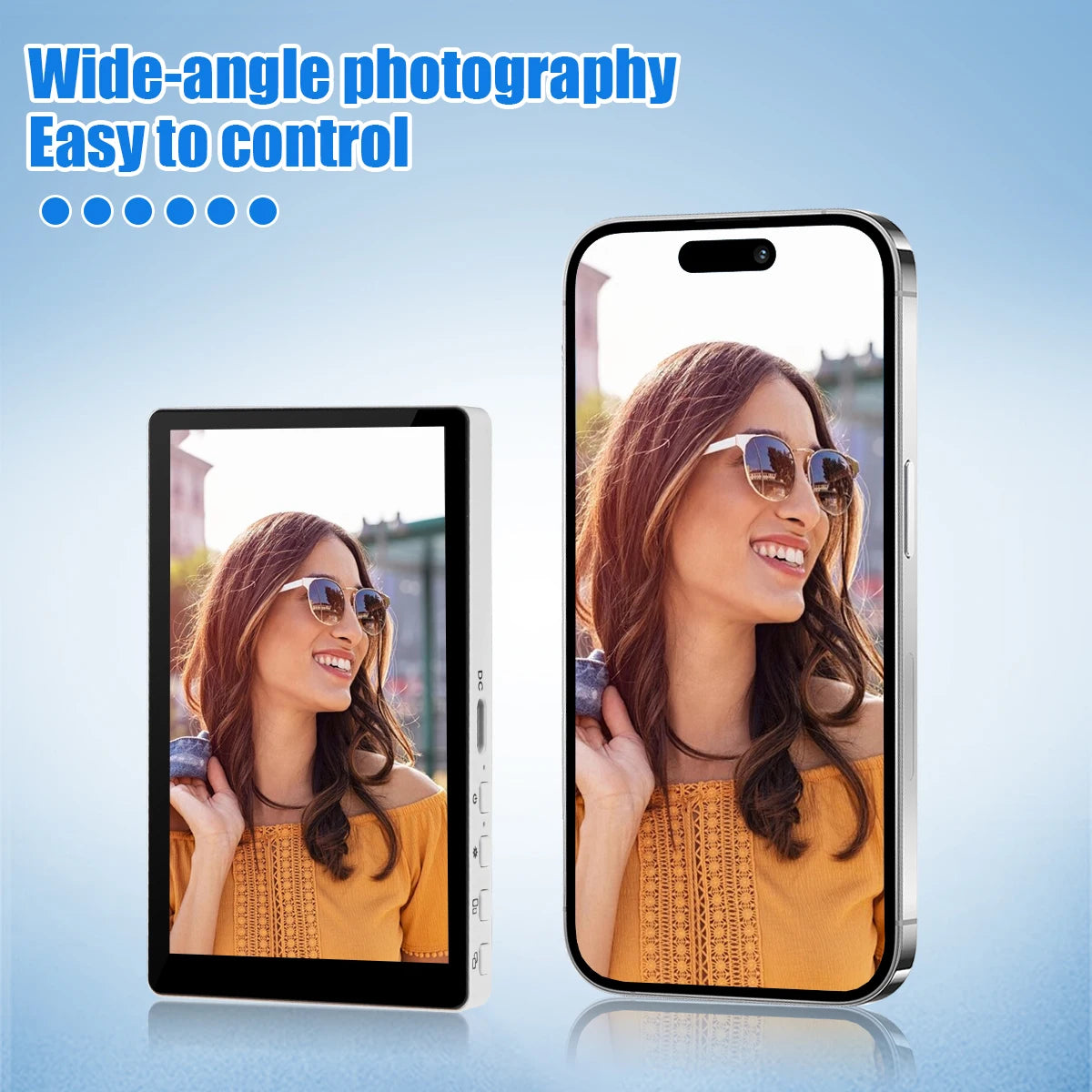 Smartphone Wireless Magnetic Monitor Screen Phone Rear Camera For Vlog Live Stream Video Recording for iPhone Android phone