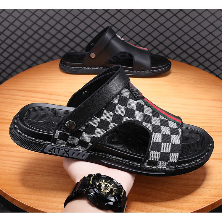 Men's Slippers Summer 2024 Beach Slippers High Quality Non-Slip Flip Flops Soft Sole Outdoor Indoor Slides Slippers Male