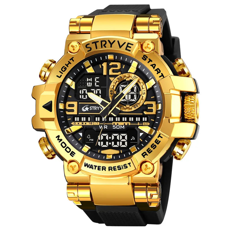 UTHAI CQ254 Fashion Sports electronics Watch Colorful Night Light Man watch Waterproof Multi functional Clock watches for man