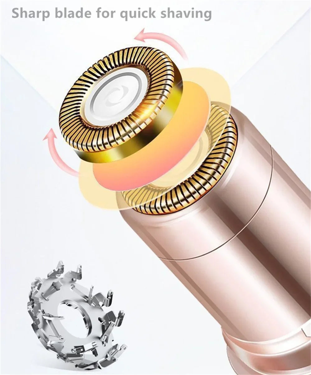 New Electric Facial Hair Removal Epilator Eyebrow Lipstick Shape Painless Facial Sensitive Areas Bikini Depilator Shaver Trimmer
