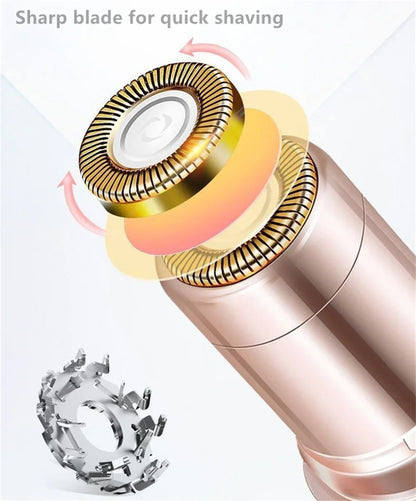New Electric Facial Hair Removal Epilator Eyebrow Lipstick Shape Painless Facial Sensitive Areas Bikini Depilator Shaver Trimmer