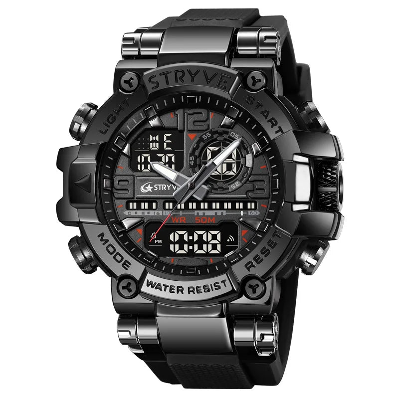 UTHAI CQ254 Fashion Sports electronics Watch Colorful Night Light Man watch Waterproof Multi functional Clock watches for man