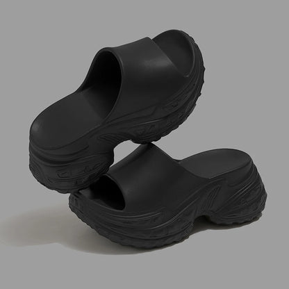 ZHIDA Thick Sole EVA Slippers Women Fashion Soft Home Platform Slippers Outwear Non Slip Elevated Heel Beach Summer Sandals