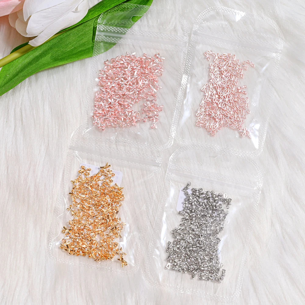 10Pcs Ballet Dance Shoes 3D Nail Charms 8mm Pink Metal Dance Shoes Ribbon Nail Art DIY Kawaii Ballet Bows Manicure Supplies &*&