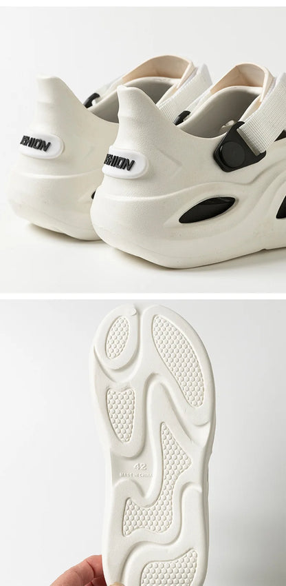 Summer Eva Commuting Slides Clogs Men's Slippers Sandals Beach Water Shoes Trendy Flip Flops Male Slipper Camping Driving