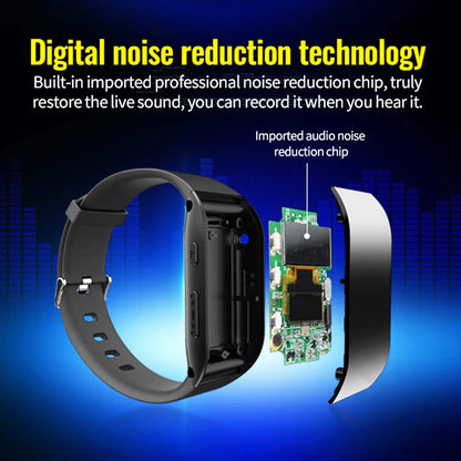 Mini Digital Voice Recorder 4GB Wrist Watch Audio Recording Dictaphone Noise Reduction Sound Recording MP3 Player for Business