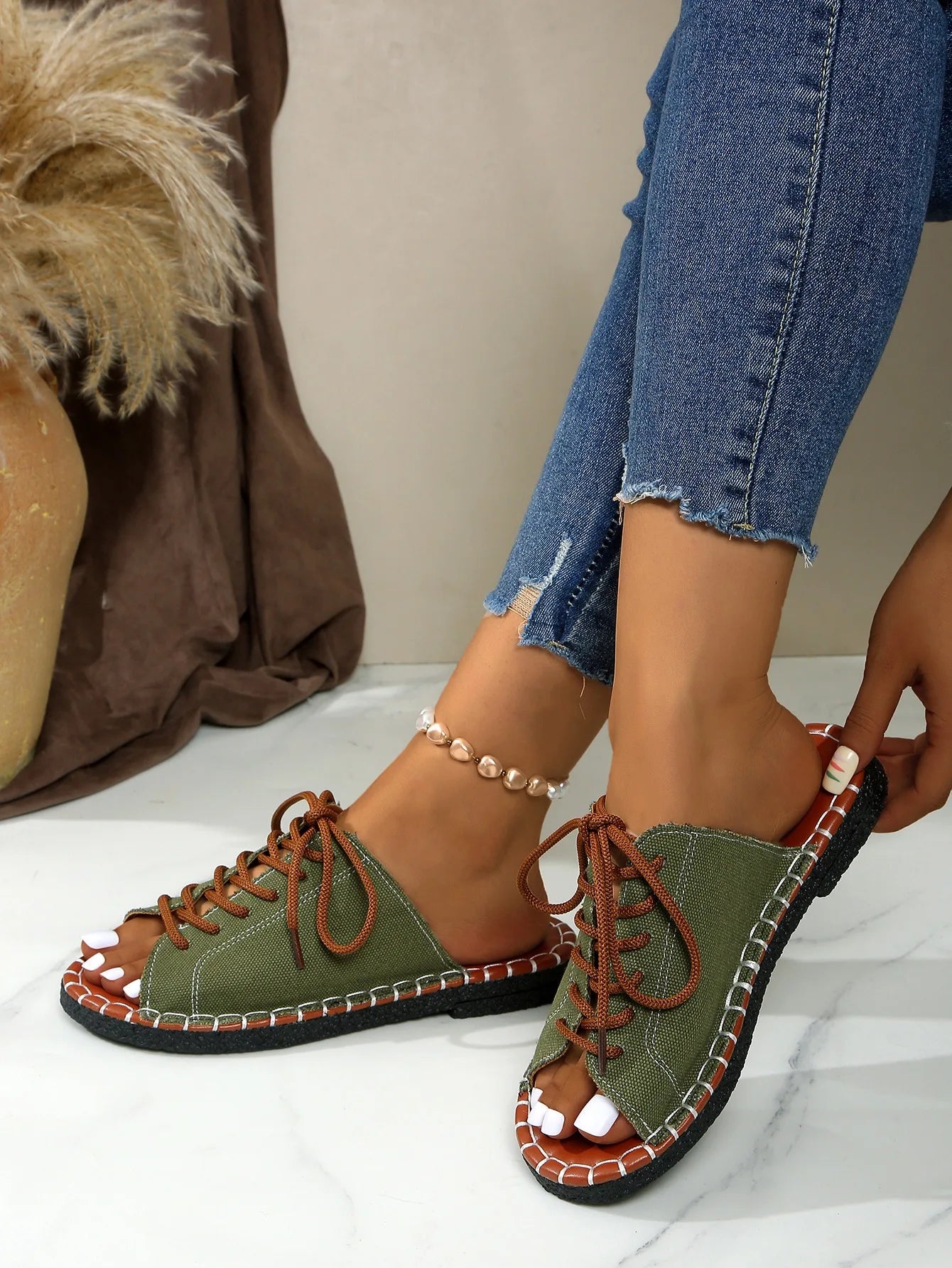 Women Slippers Casual Beach Holiday Slippers Summer Fashion Outdoor Flat Shoes Open Toe Sandals Slides Women Zapatos De Mujer